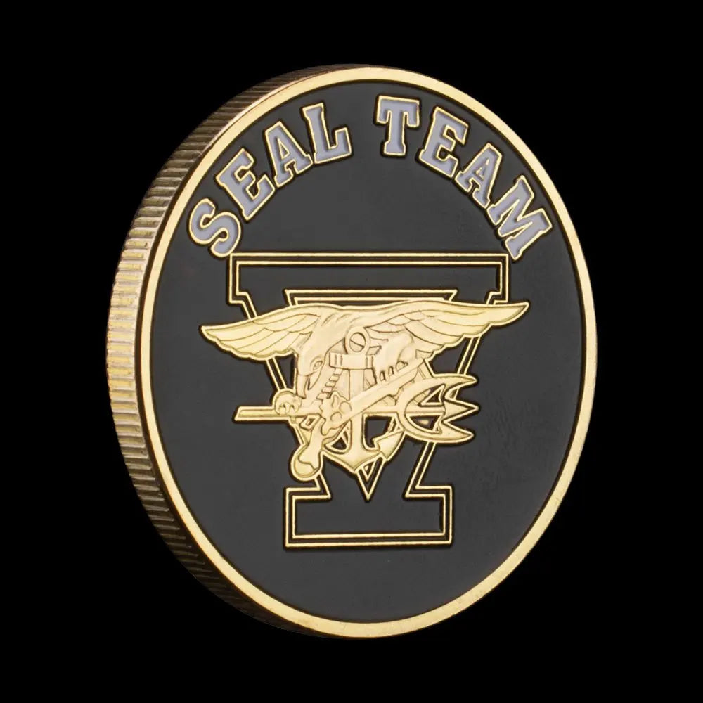 United States Seal Team Department of The Navy Souvenir Veteran Collectible Gift Golden Plated ChallengeCoin Commemorative Coin 1667-Chinese Style Finds™