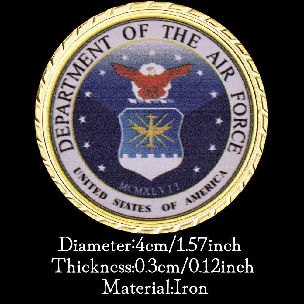 United States Space Force Department of The Air Force Collection Art Commemorative Coin Plated Collectibles Coin Military Coin 1220-Chinese Style Finds™