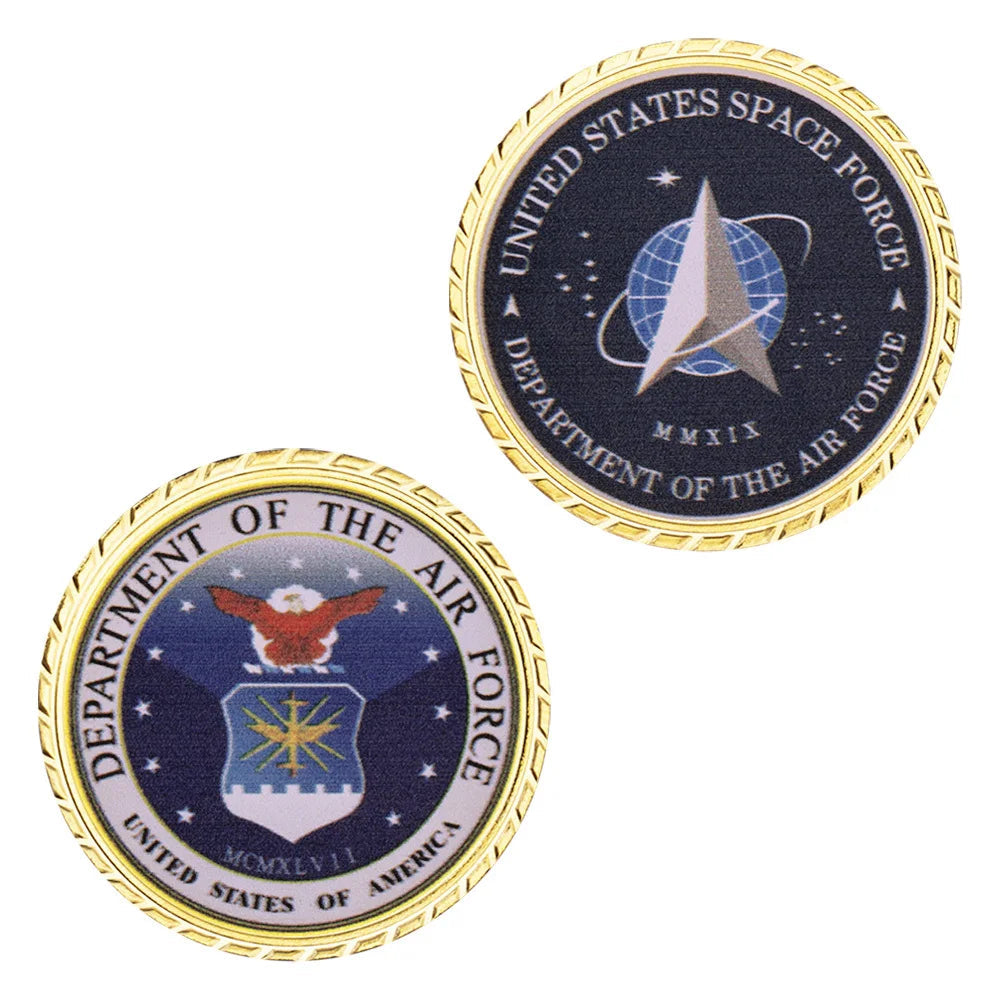 United States Space Force Department of The Air Force Collection Art Commemorative Coin Plated Collectibles Coin Military Coin 1220-Chinese Style Finds™