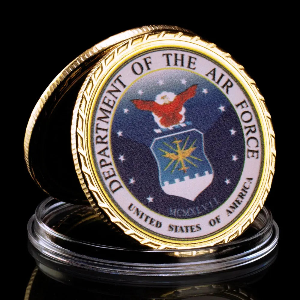 United States Space Force Department of The Air Force Collection Art Commemorative Coin Plated Collectibles Coin Military Coin 1220-Chinese Style Finds™