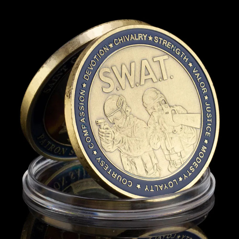 United States Special Weapons and Tactics S.W.A.T. Souvenir Bronze Plated Coin Collectible Commemorative Coin Challenge Coin 1458-Chinese Style Finds™