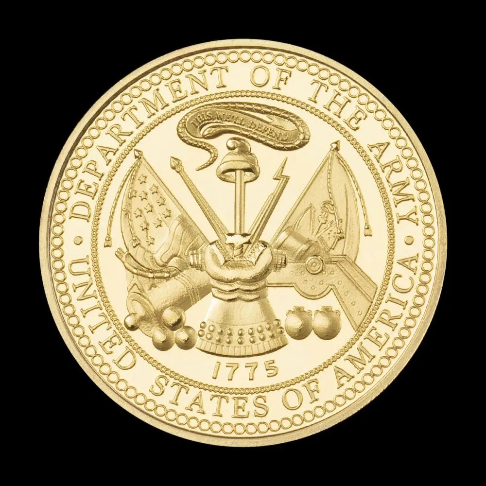 United States of America 1st Infantry Division Commemorative Coin Department of The Army Souvenir Golden Plated Challenge Coin 1087-Chinese Style Finds™