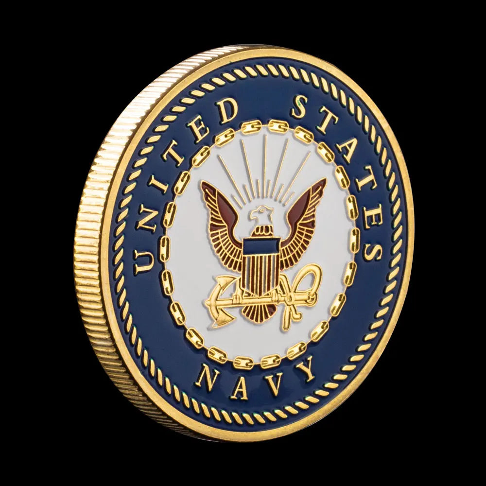 United States of America Department of The Navy Souvenir Coin Golden Plated Collectible Gift Challenge Coin Commemorative Coin 1506-Chinese Style Finds™