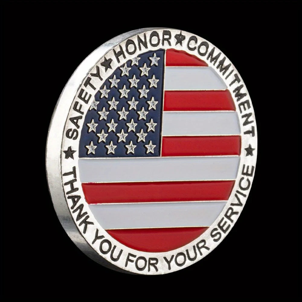 United States of America Flag Coin Providing Energy Jmproving Lives US Coin Silvery Plated Commemorative Coin Challenge Coin 1601-Chinese Style Finds™