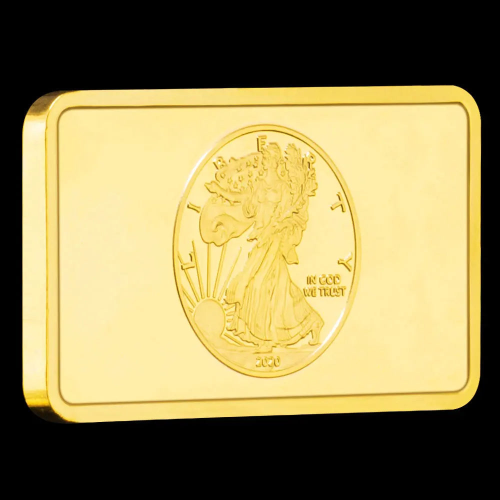 United States of America Liberty Golden Plated Bar for Collection Statue of Liberty Commemorative Coin Collectible Gift 1439-Chinese Style Finds™