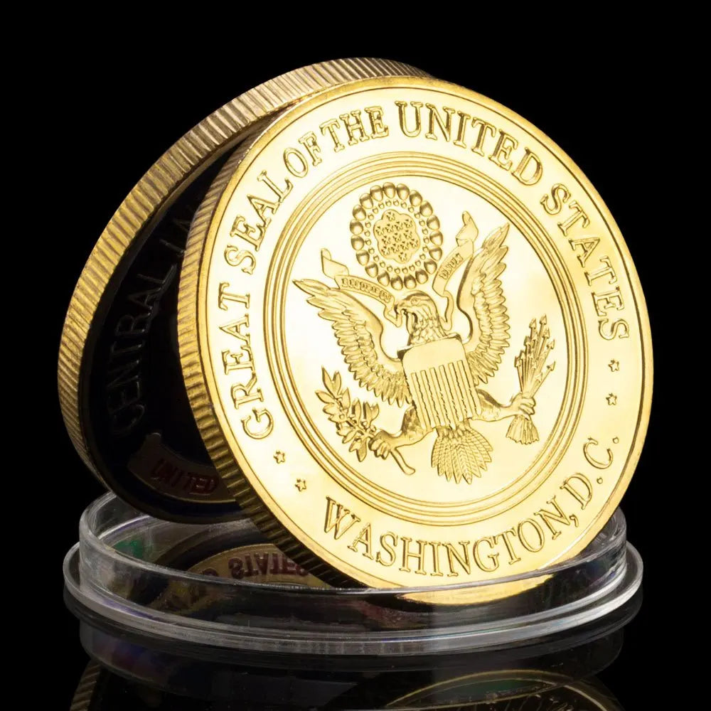 United States of America Souvenir Coin Golden Plated Collectible Challenge Coin Commemorative Coin Creative Gift 1672-Chinese Style Finds™