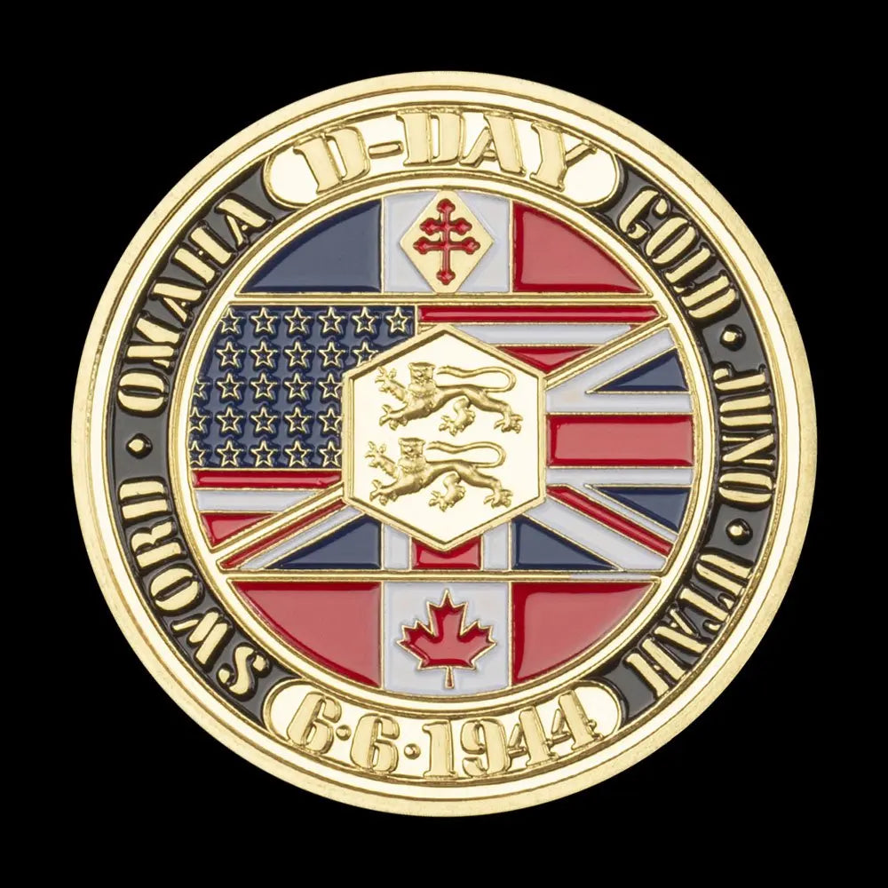 WWII 1944.6.6 D-Day Normandy War II 70th Anniversary Metal Challenge Coins Collection Victory Gold Plated Commemorative Coin 1195-Chinese Style Finds™