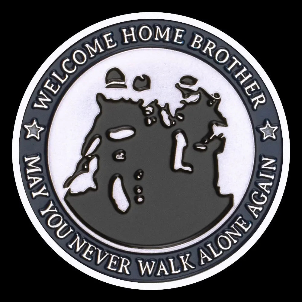 Welcome Home Brother Military Veteran Collectible Challenge Coin May You Never Walk Alone Again Silver Plated Commemorative Coin 1158-Chinese Style Finds™