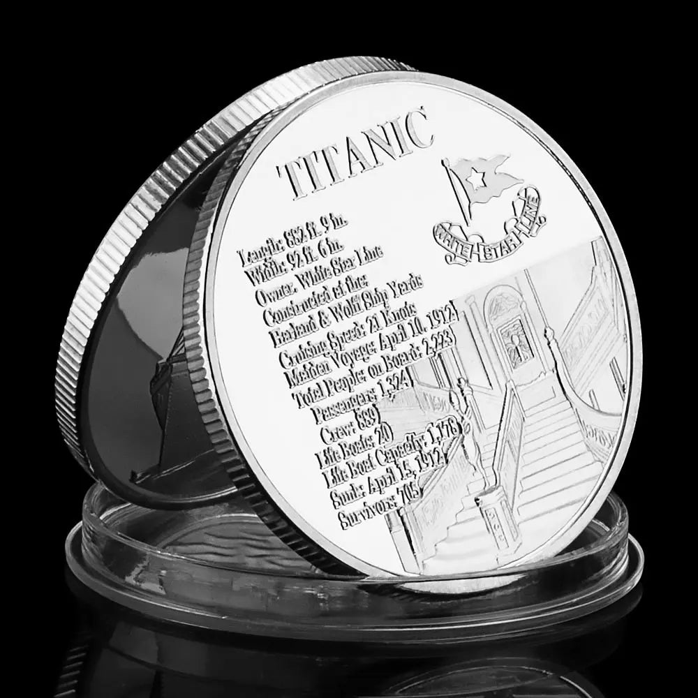 White Star Line Titanic The World's Largest Liner Collectible Silvery Plated Souvenir Coin Collection Gift Commemorative Coin 1544-Chinese Style Finds™