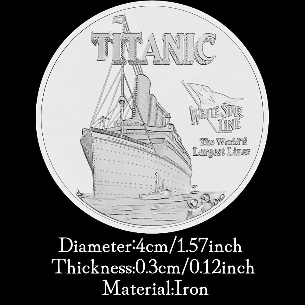 White Star Line Titanic The World's Largest Liner Collectible Silvery Plated Souvenir Coin Collection Gift Commemorative Coin 1544-Chinese Style Finds™