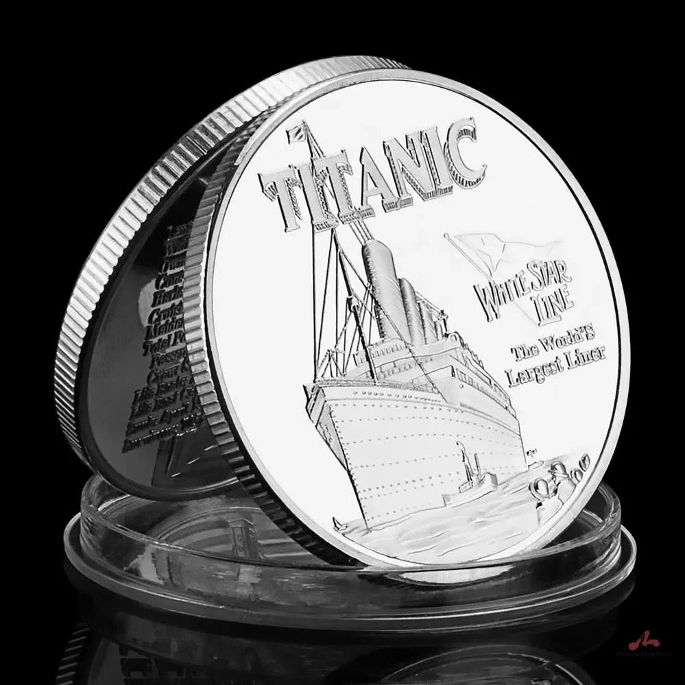 White Star Line Titanic The World's Largest Liner Collectible Silvery Plated Souvenir Coin Collection Gift Commemorative Coin 1544-Chinese Style Finds™