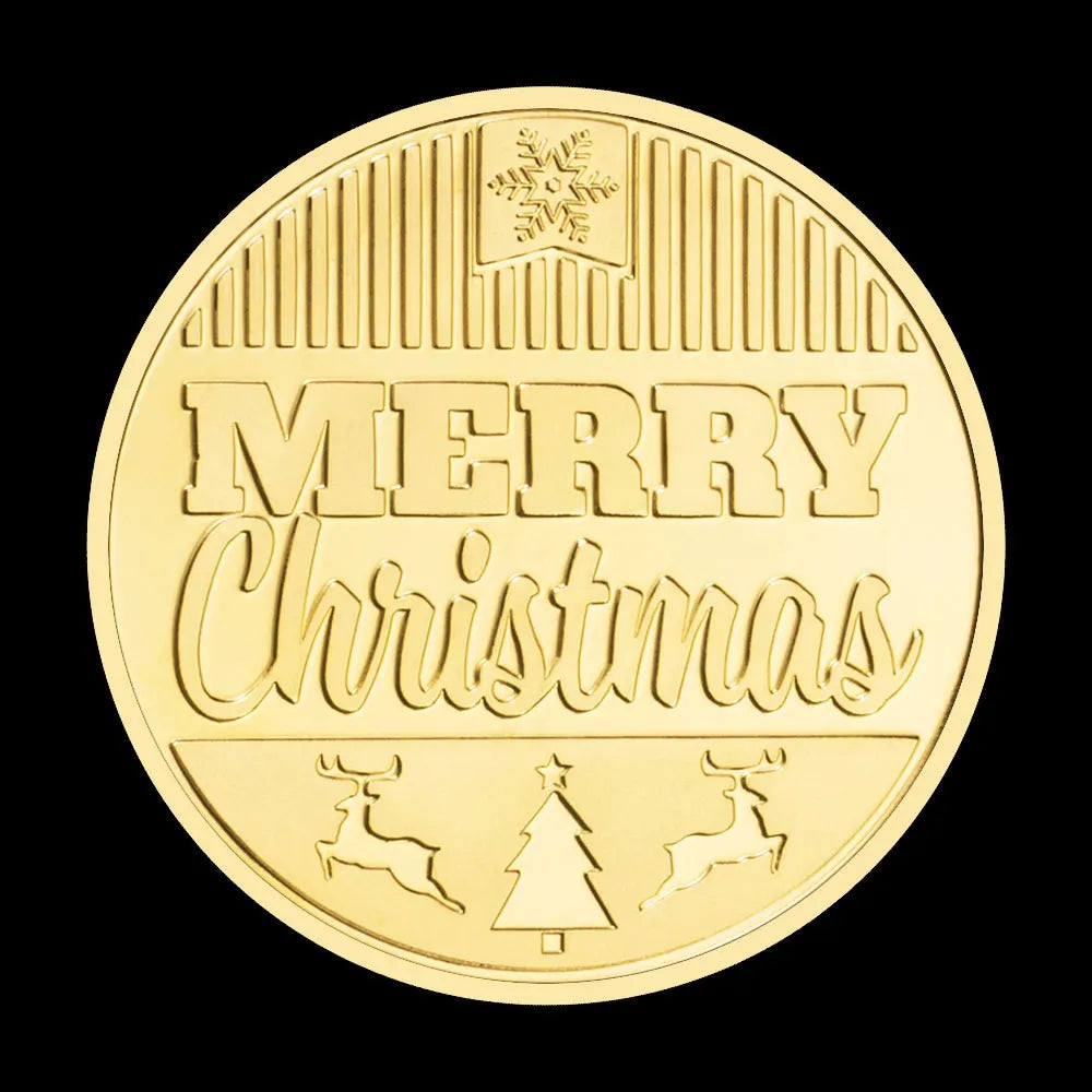 Wishing You All Good Merry Christmas and Happy New Year Commemorative Coins Souvenirs and Gift Ideas 1420-Chinese Style Finds™