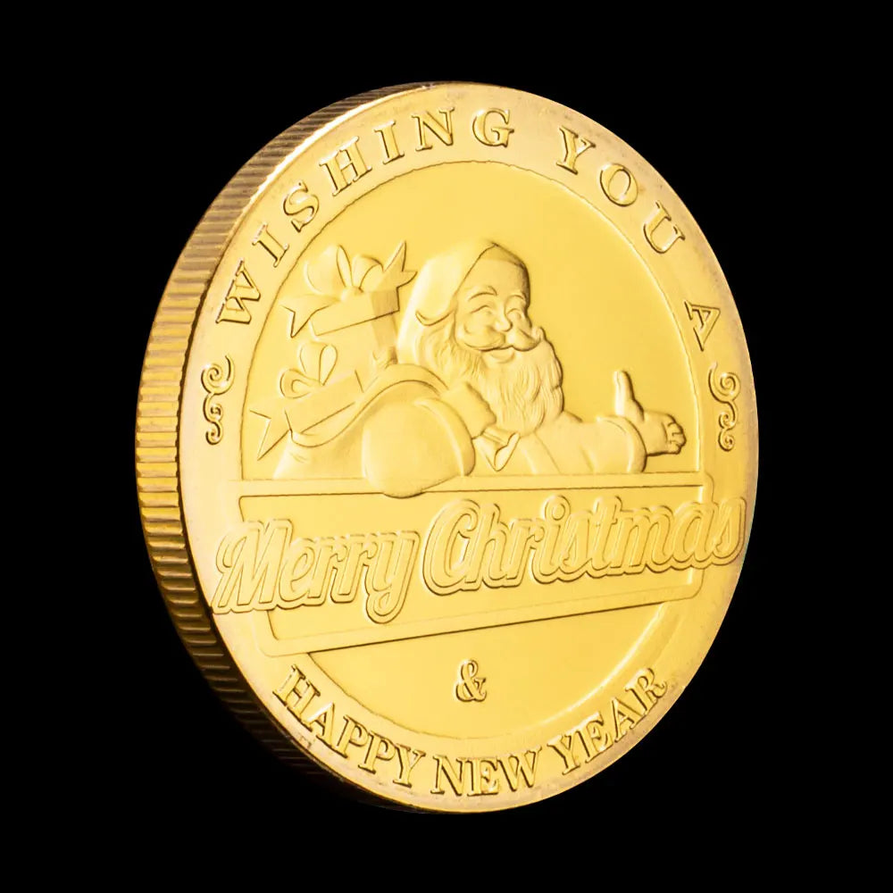 Wishing You All Good Merry Christmas and Happy New Year Commemorative Coins Souvenirs and Gift Ideas 1420-Chinese Style Finds™