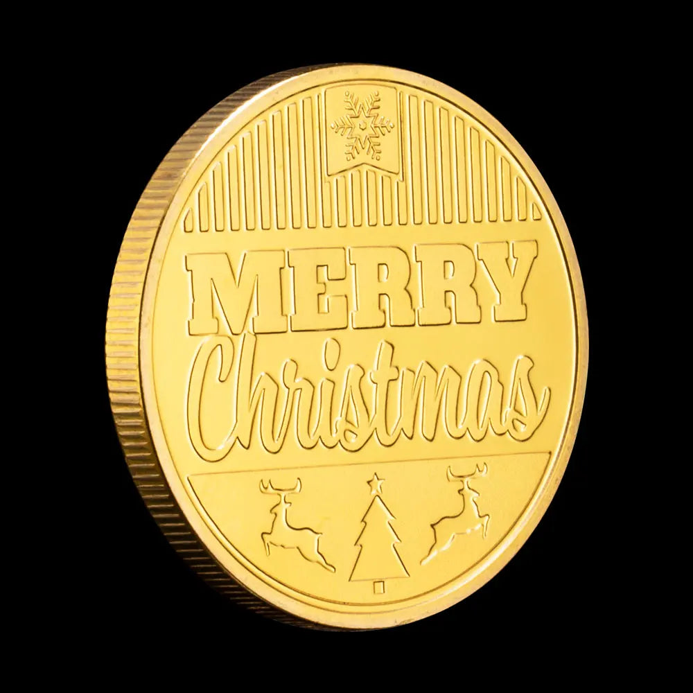 Wishing You All Good Merry Christmas and Happy New Year Commemorative Coins Souvenirs and Gift Ideas 1420-Chinese Style Finds™