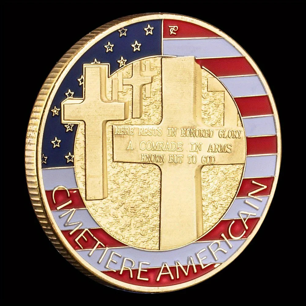 World War II Souvenir Coin 6.6.1944 Omaha Beach Commemorative Coin Normandy Landing Collection Art Golden Plated Challenge Coin 1381-Chinese Style Finds™