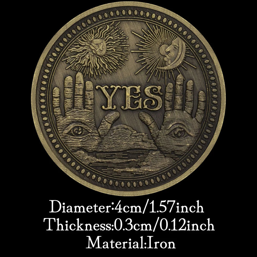 Yes or No Prediction Decision Coin Copper Plated Coin Souvenir Commemorative Coin Yes/No 1540-Chinese Style Finds™