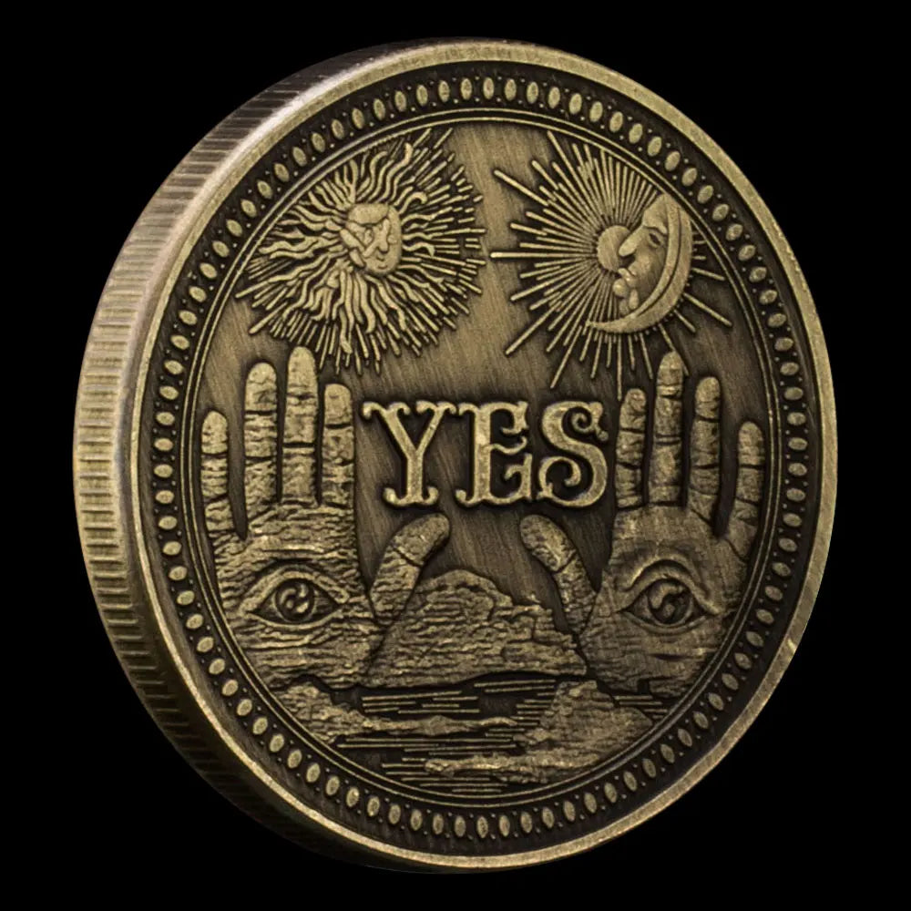 Yes or No Prediction Decision Coin Copper Plated Coin Souvenir Commemorative Coin Yes/No 1540-Chinese Style Finds™