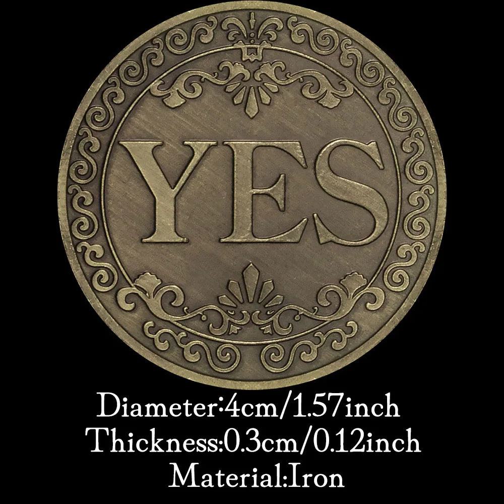 Yes or No Prediction Decision Coin Ouija All-Seeing Eye or Death Angel Gothic Copper Plated Coin Souvenir Commemorative Coin 1418-Chinese Style Finds™