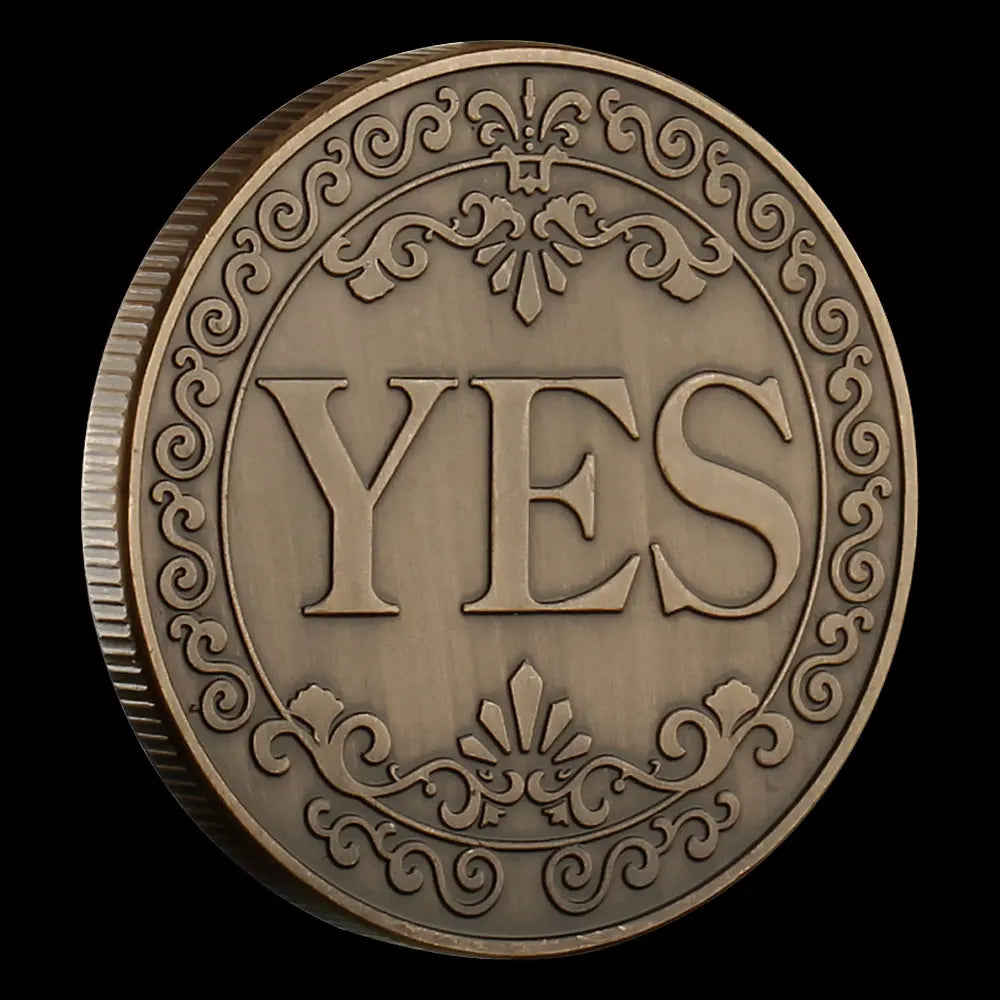 Yes or No Prediction Decision Coin Ouija All-Seeing Eye or Death Angel Gothic Copper Plated Coin Souvenir Commemorative Coin 1418-Chinese Style Finds™