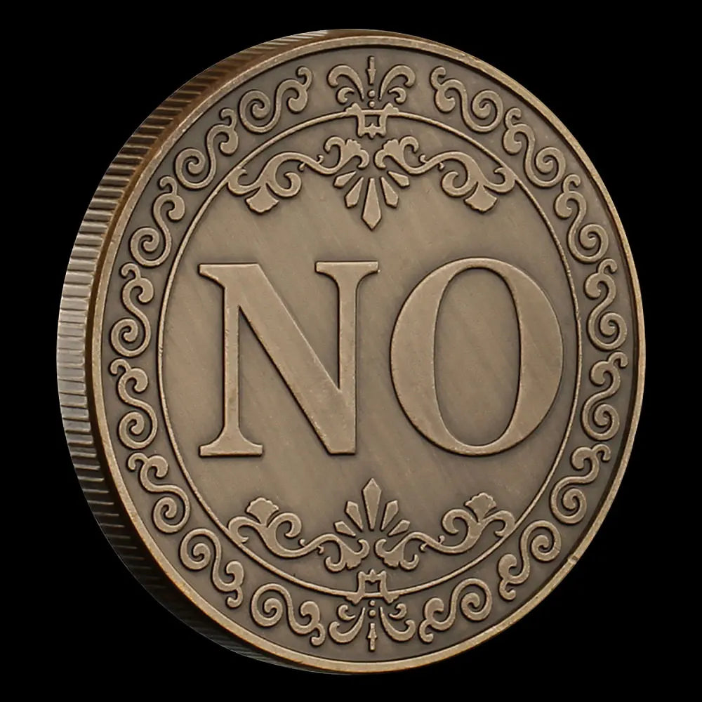 Yes or No Prediction Decision Coin Ouija All-Seeing Eye or Death Angel Gothic Copper Plated Coin Souvenir Commemorative Coin 1418-Chinese Style Finds™