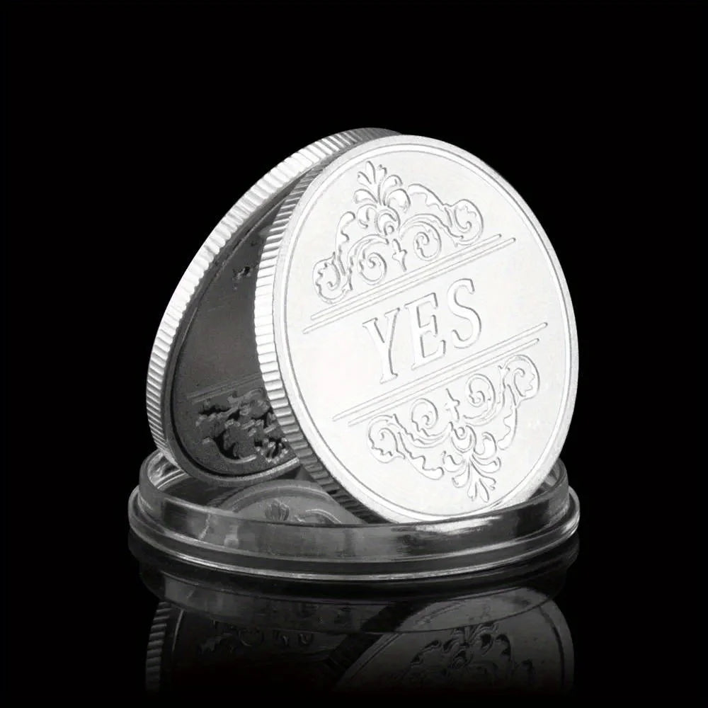 Yes or No Prediction Decision Coin Ouija All-Seeing Eye or Death Angel Gothic Golden Plated Coins Souvenir Commemorative Coin 1542-Chinese Style Finds™