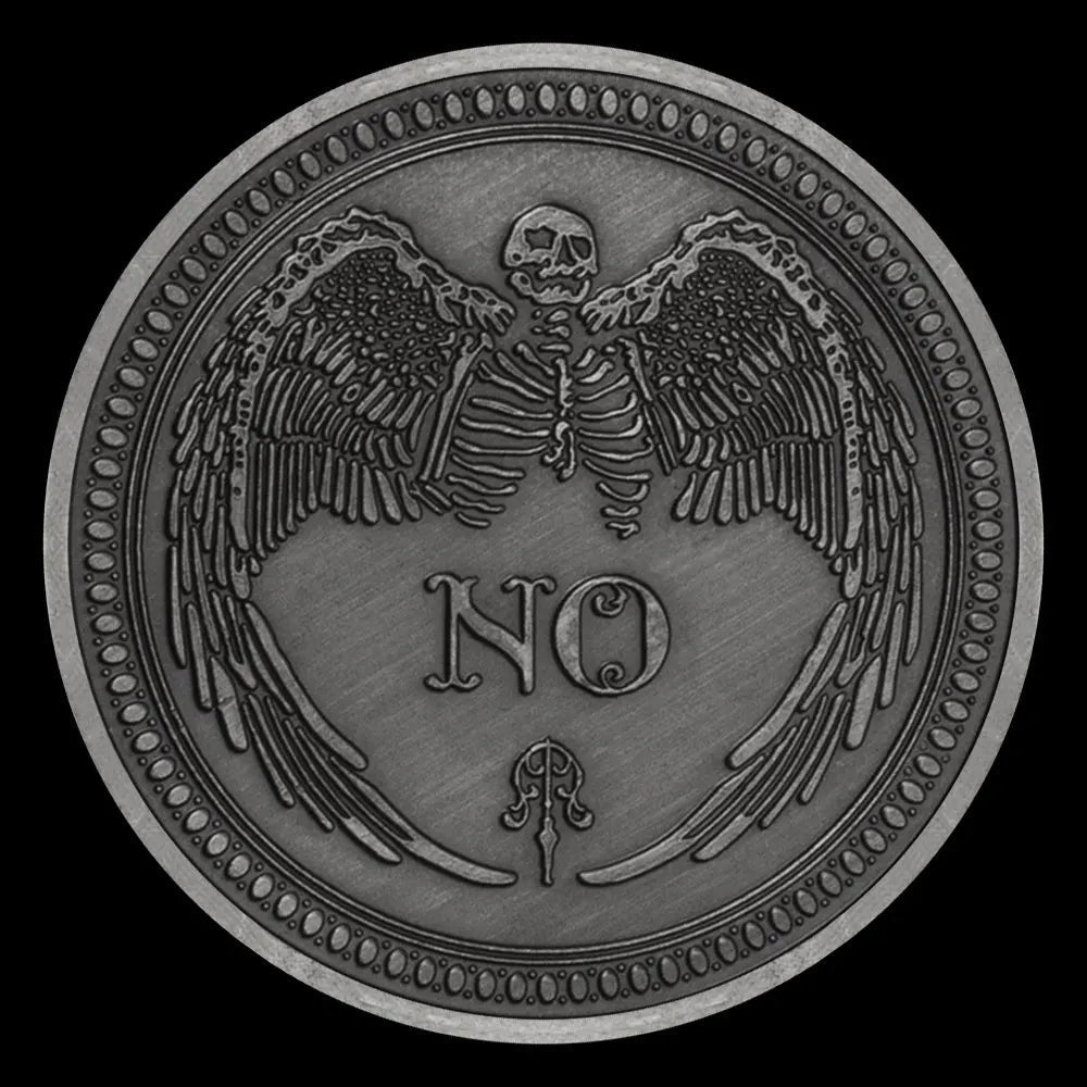 Yes or No Prediction Decision Coin Ouija All-Seeing Eye or Death Angel Gothic Silvery Plated Coin Souvenir Commemorative Coin 1707-Chinese Style Finds™