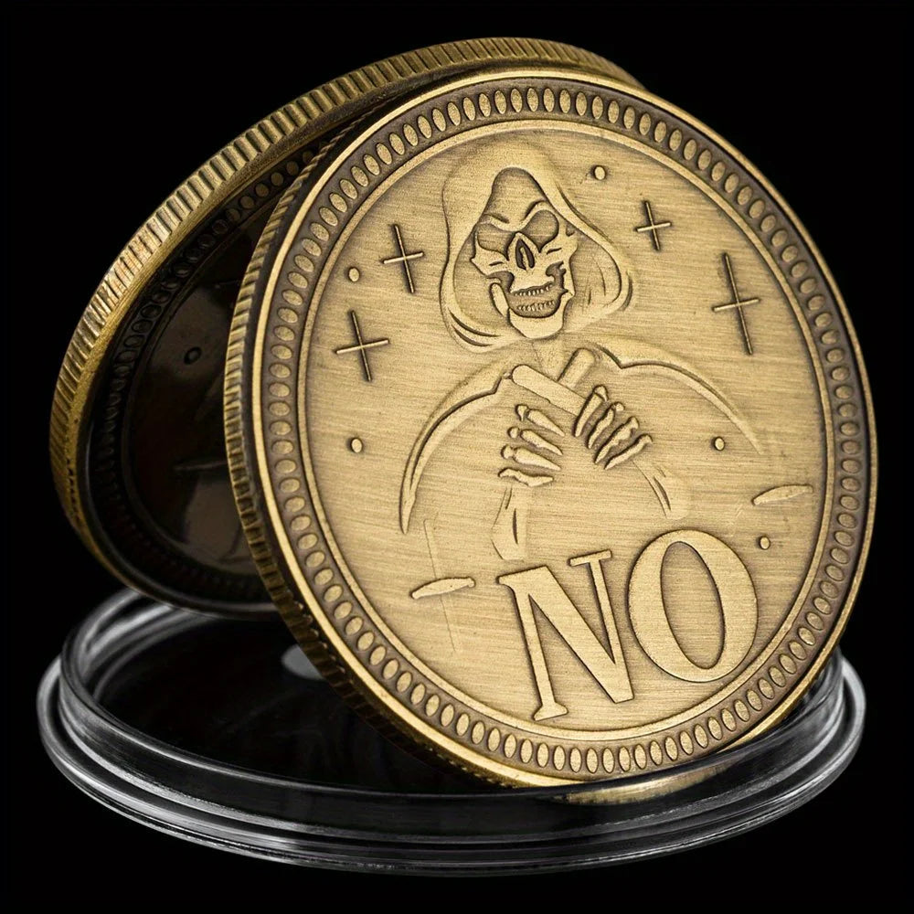 Yes or No Prediction Decision Coin Ouija All-Seeing Eye or Death Gothic Copper Plated Coin Souvenir Commemorative Coin 1387-Chinese Style Finds™