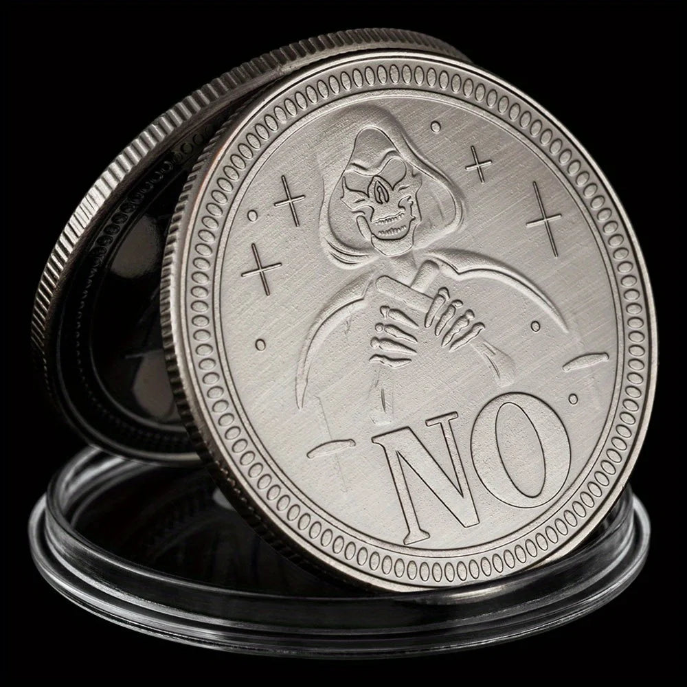 Yes or No Prediction Decision Coin Ouija All-Seeing Eye or Death Gothic Copper Plated Coin Souvenir Commemorative Coin 1387-Chinese Style Finds™