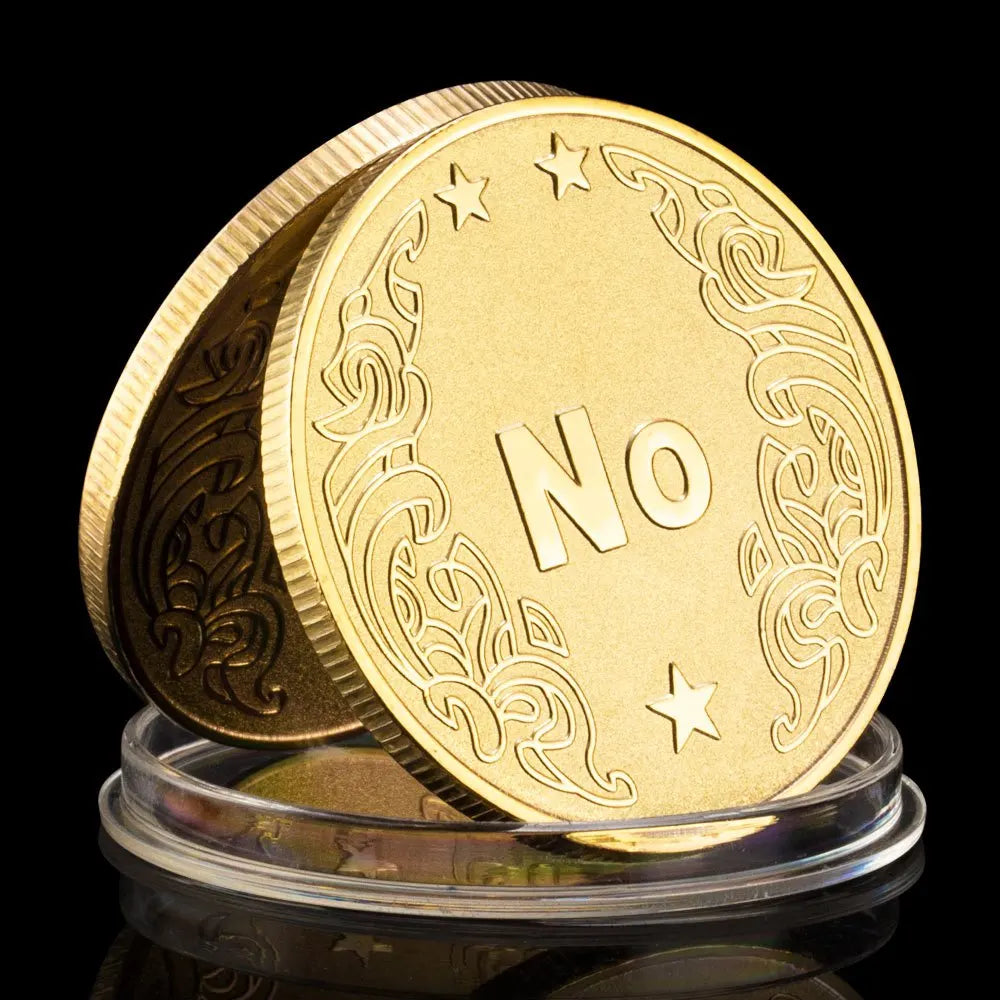 Yes or No Prediction Decision Coin Ouija Gothic Golden Plated Coin Souvenirs and Gift Ideas Commemorative Coins 1548-Chinese Style Finds™