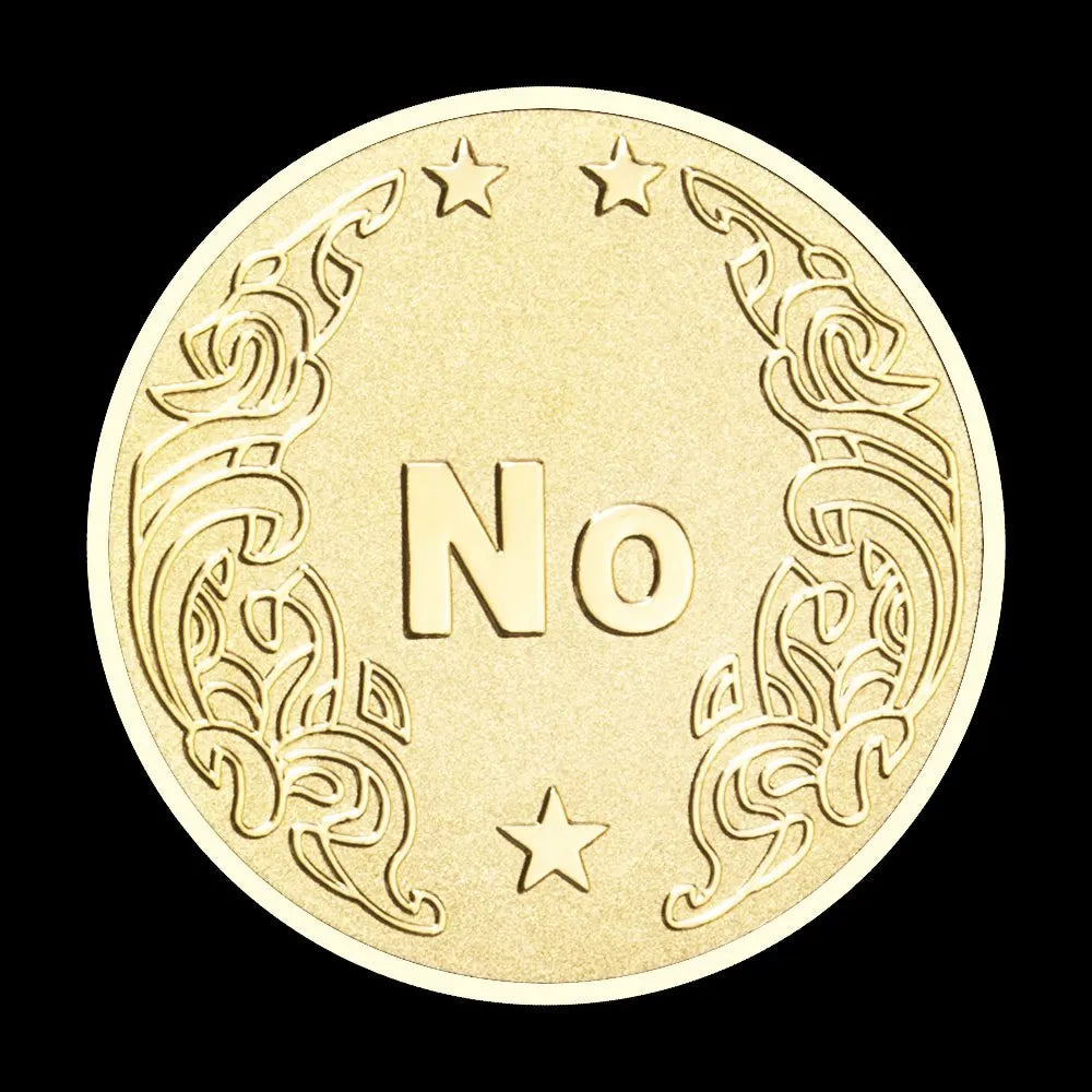 Yes or No Prediction Decision Coin Ouija Gothic Golden Plated Coin Souvenirs and Gift Ideas Commemorative Coins 1548-Chinese Style Finds™