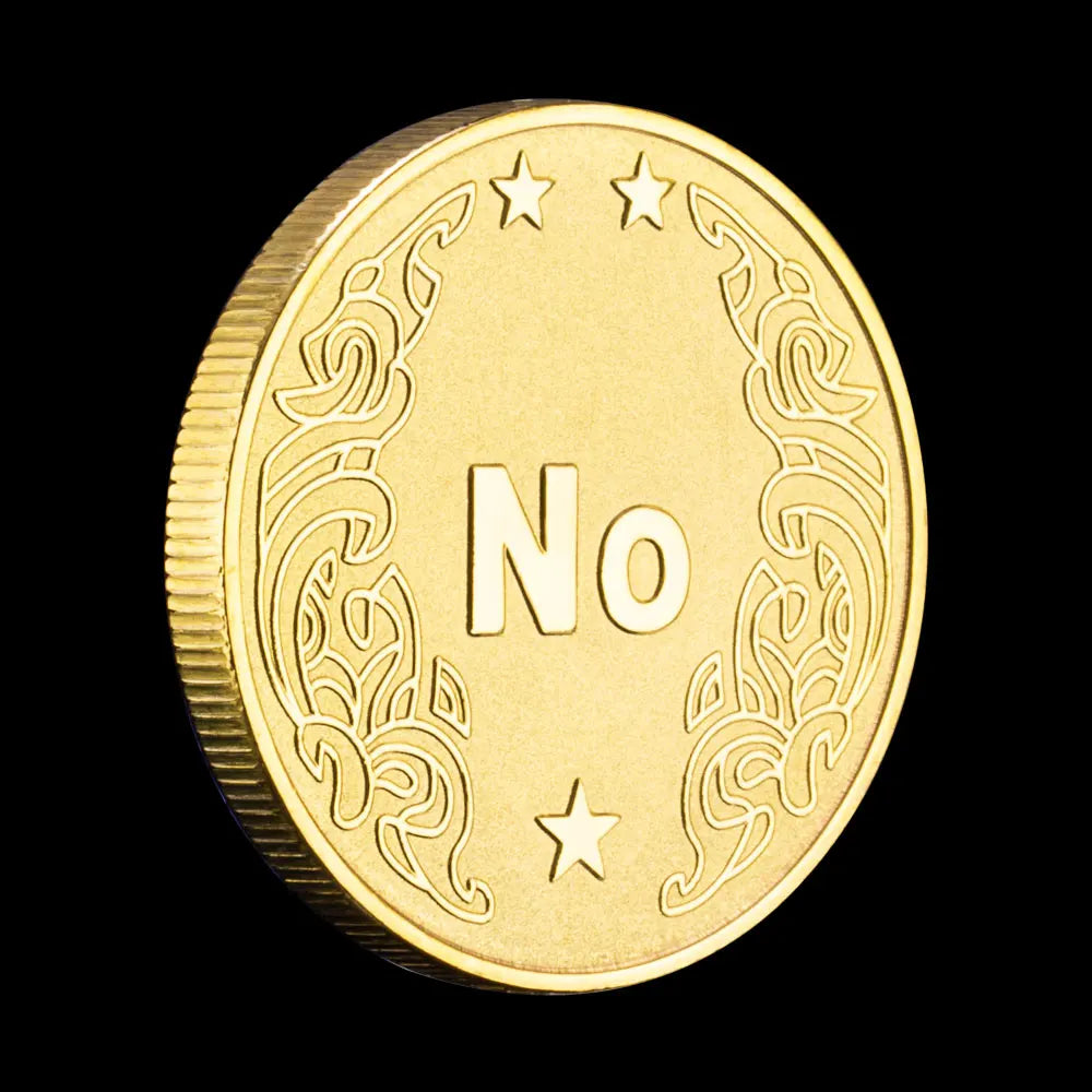 Yes or No Prediction Decision Coin Ouija Gothic Golden Plated Coin Souvenirs and Gift Ideas Commemorative Coins 1548-Chinese Style Finds™