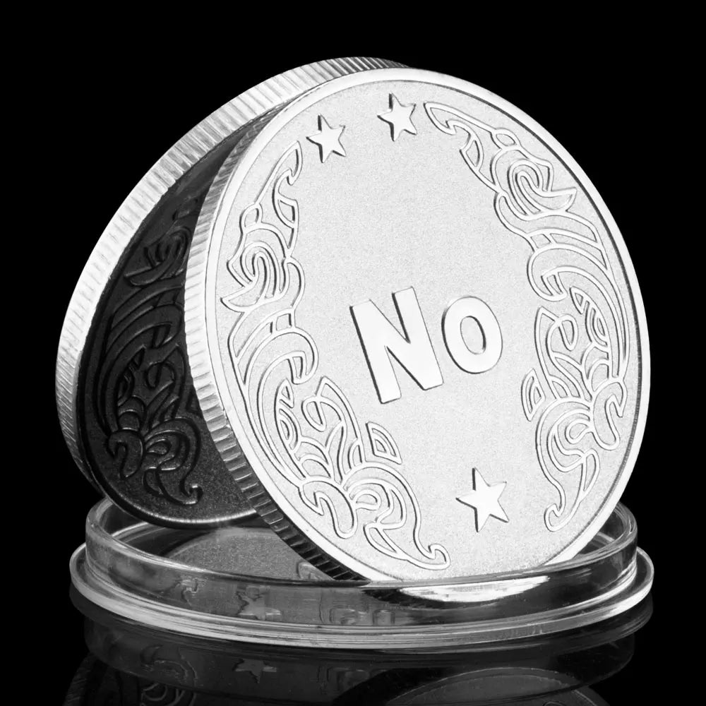 Yes or No Prediction Decision Coin Ouija Gothic Silvery Plated Coin Souvenirs and Gift Ideas Commemorative Coins 1208-Chinese Style Finds™