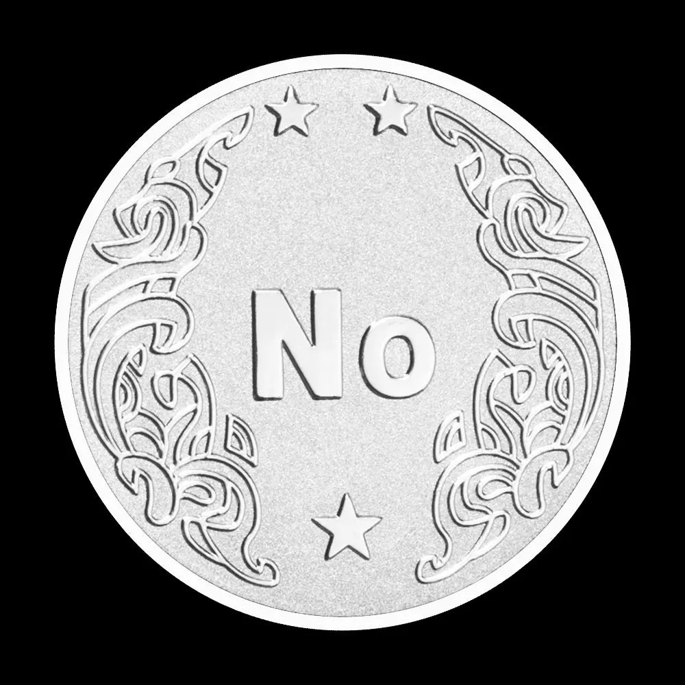 Yes or No Prediction Decision Coin Ouija Gothic Silvery Plated Coin Souvenirs and Gift Ideas Commemorative Coins 1208-Chinese Style Finds™