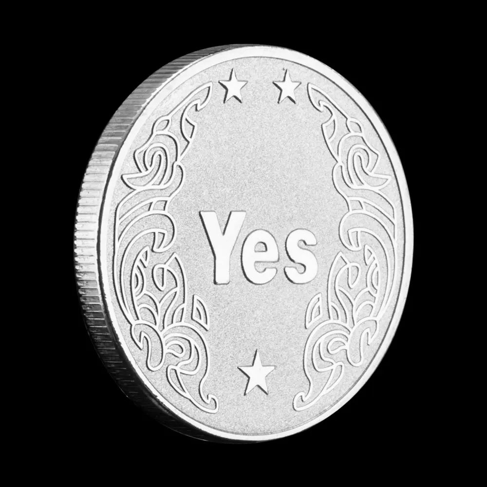 Yes or No Prediction Decision Coin Ouija Gothic Silvery Plated Coin Souvenirs and Gift Ideas Commemorative Coins 1208-Chinese Style Finds™