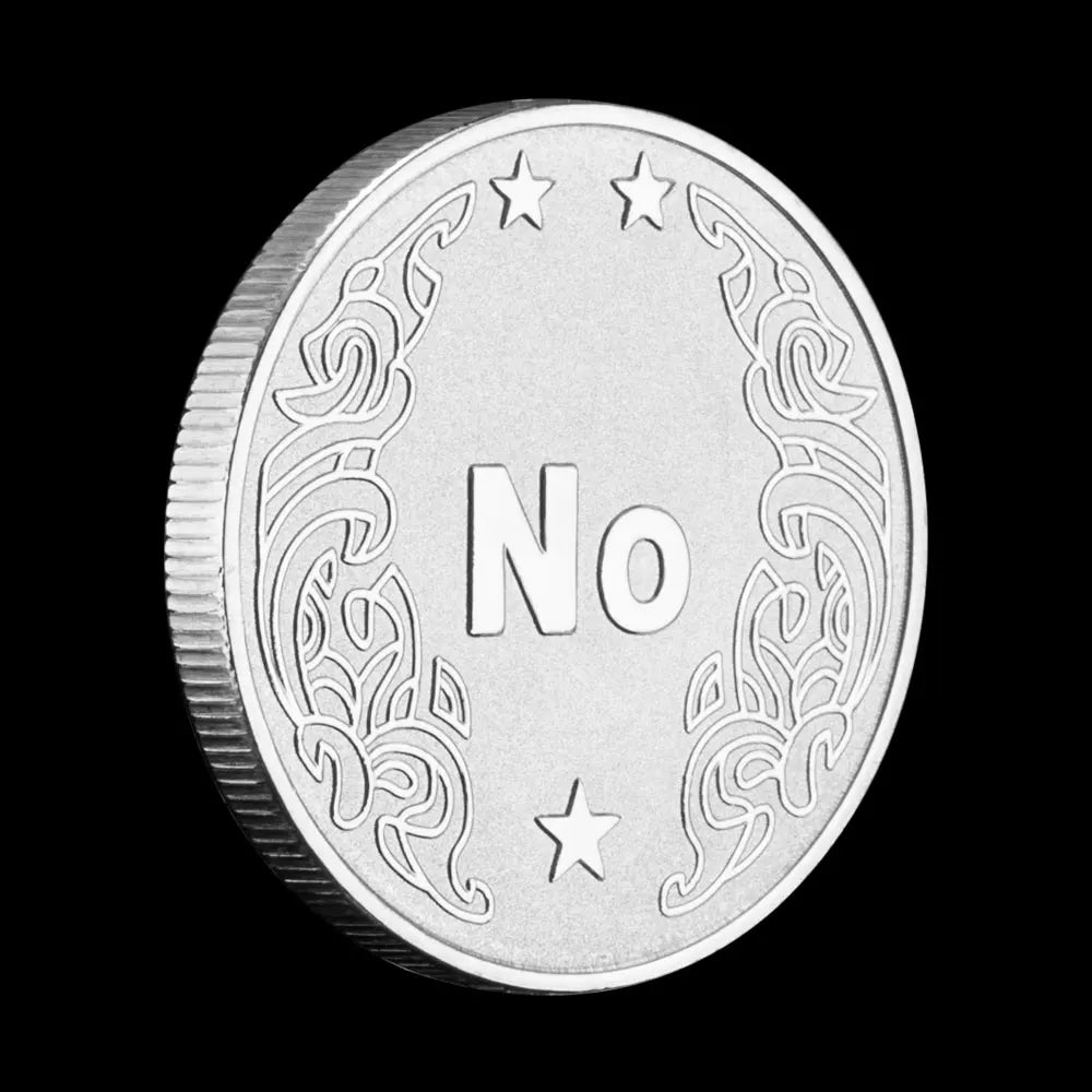 Yes or No Prediction Decision Coin Ouija Gothic Silvery Plated Coin Souvenirs and Gift Ideas Commemorative Coins 1208-Chinese Style Finds™