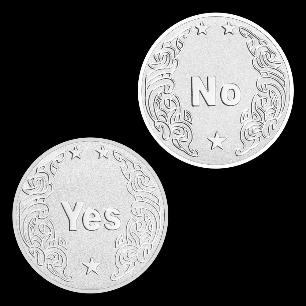 Yes or No Prediction Decision Coin Ouija Gothic Silvery Plated Coin Souvenirs and Gift Ideas Commemorative Coins 1208-Chinese Style Finds™