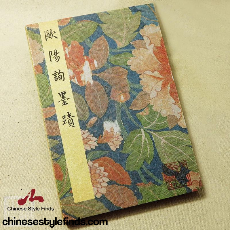 Handmade Antique Chinese Calligraphy Arts Copybook 欧阳询书法仲尼梦奠帖墨迹原籍复本 宣纸经折本书法字帖-Chinese Style Finds™