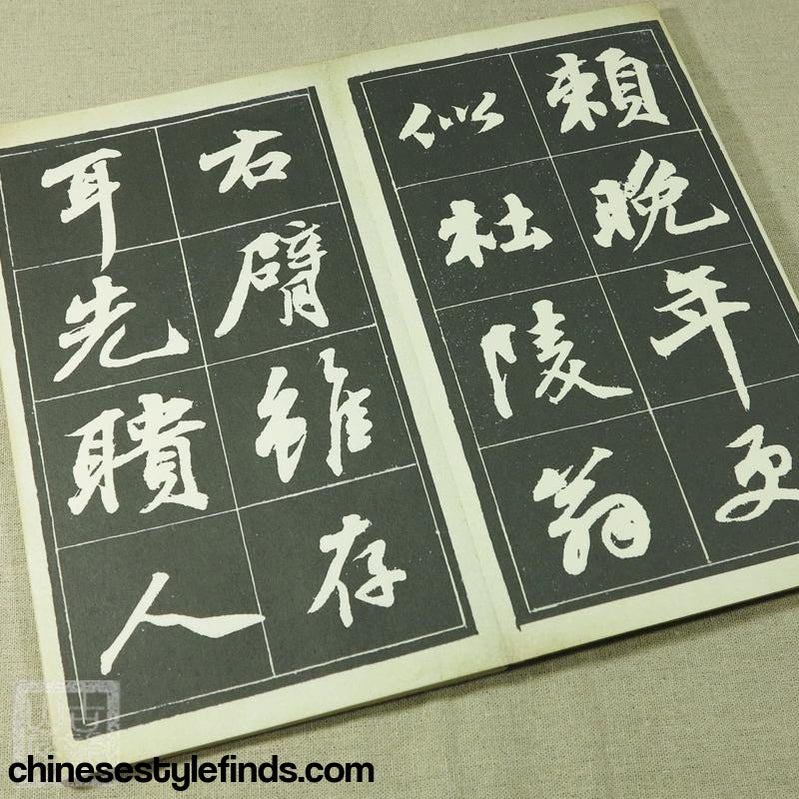 Handmade Antique Chinese Calligraphy Arts Copybook 苏轼书法墨迹次韵秦太虚诗 书法善本宣纸手工经折装字帖-Chinese Style Finds™