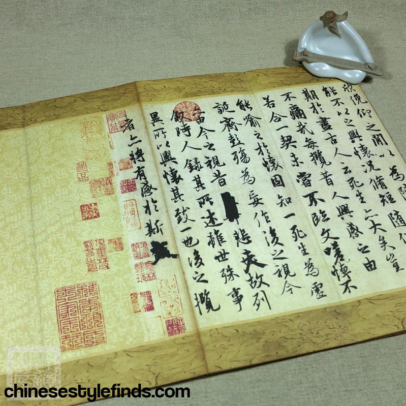 Handmade Antique Chinese Calligraphy Arts Copybook 王羲之兰亭序