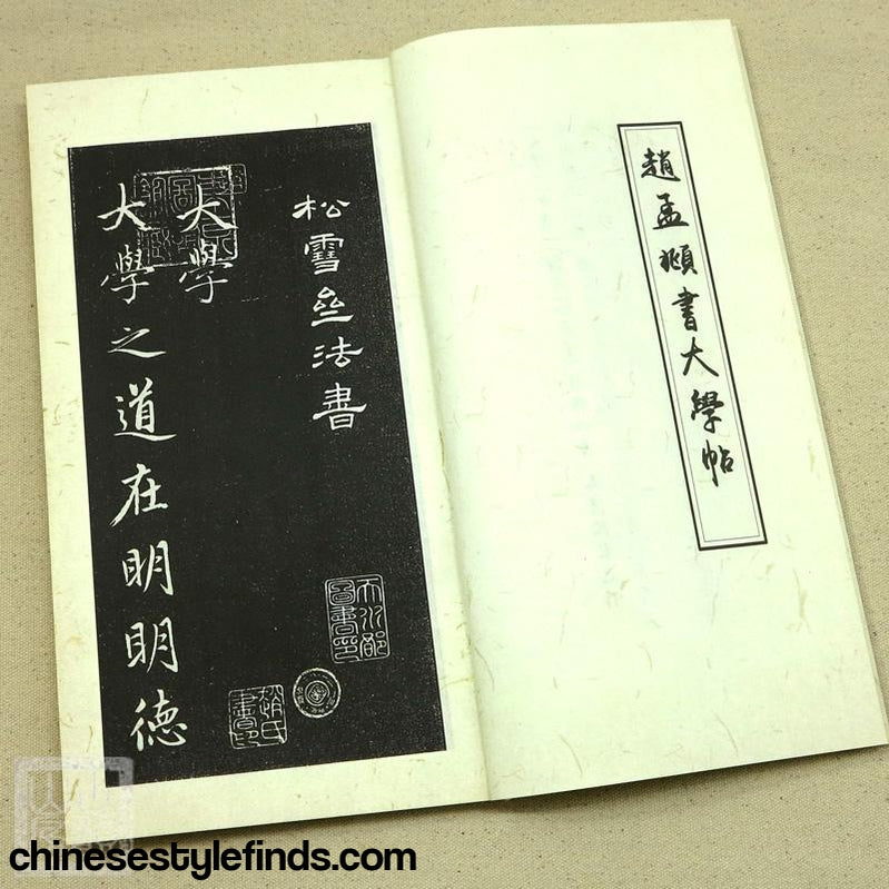 Handmade Antique Chinese Calligraphy Arts Copybook 赵孟頫行书字帖