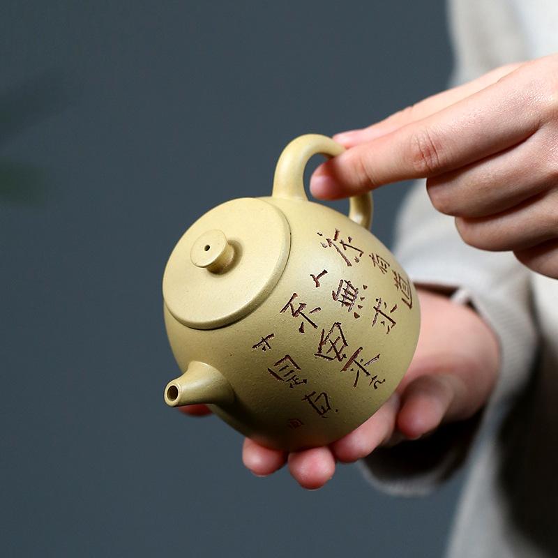 Handmade Yixing Teapot 120cc Purple Clay Zisha Pot Duan Clay Tea Pot-Chinese Style Finds™