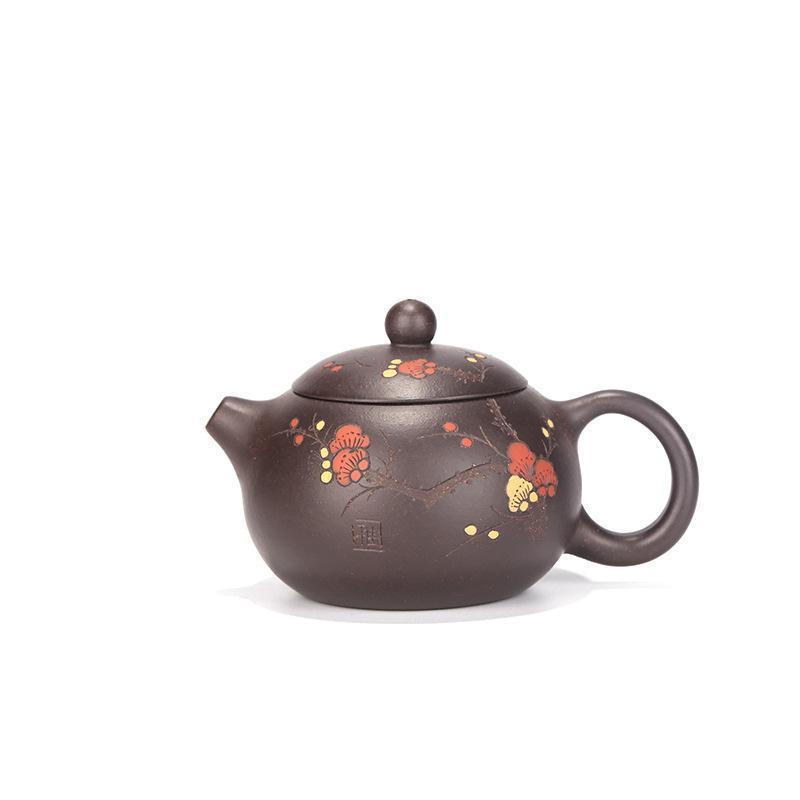 Handmade Yixing Teapot 150cc Purple Clay Zisha Pot Beauty Xishi Pot Plum Blossom-Chinese Style Finds™