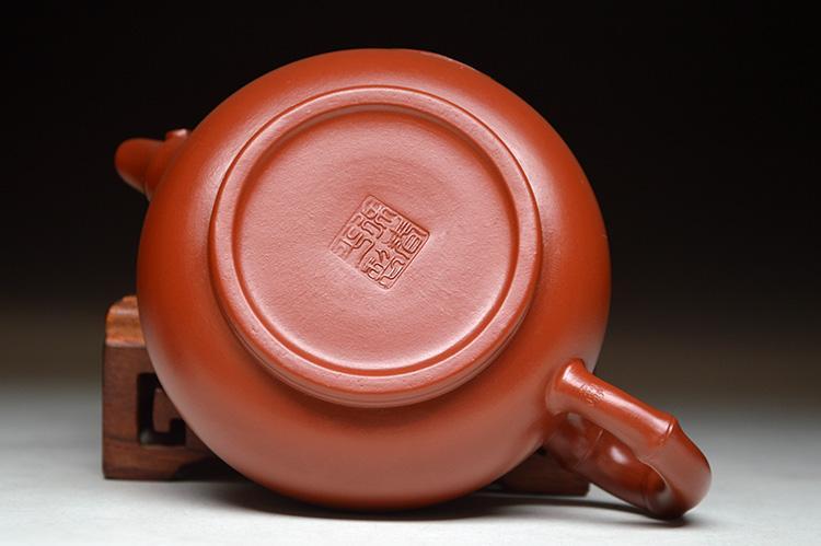 Handmade Yixing Teapot 150cc Purple Clay Zisha Pot Red Clay Bamboo Tea Pot-Chinese Style Finds™