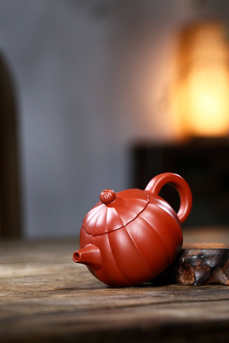 Handmade Yixing Teapot 160cc Purple Clay Zisha Pot Xishi Pot Beauty Red Clay-Chinese Style Finds™