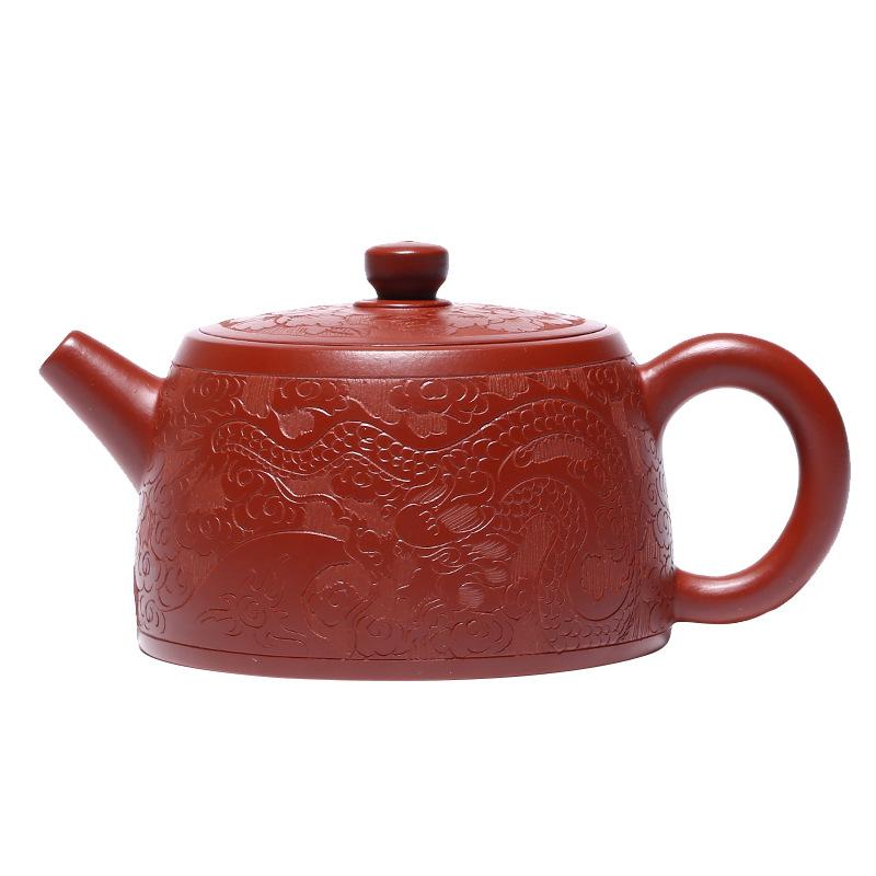 Handmade Yixing Teapot 200cc Purple Clay Zisha Pot Dragon Phoenix Tea Pot-Chinese Style Finds™