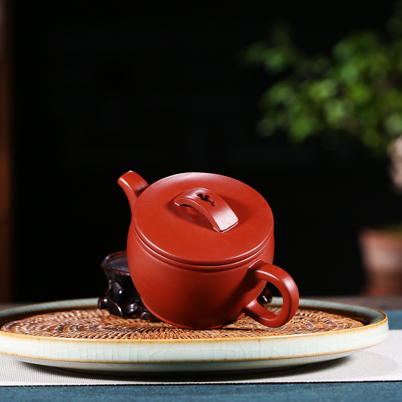 Handmade Yixing Teapot 200cc Purple Clay Zisha Pot Hanwa Red Clay Tea Pot-Chinese Style Finds™