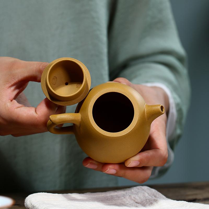 Handmade Yixing Teapot 200cc Purple Clay Zisha Pot Qinquan Pot Duan Clay-Chinese Style Finds™