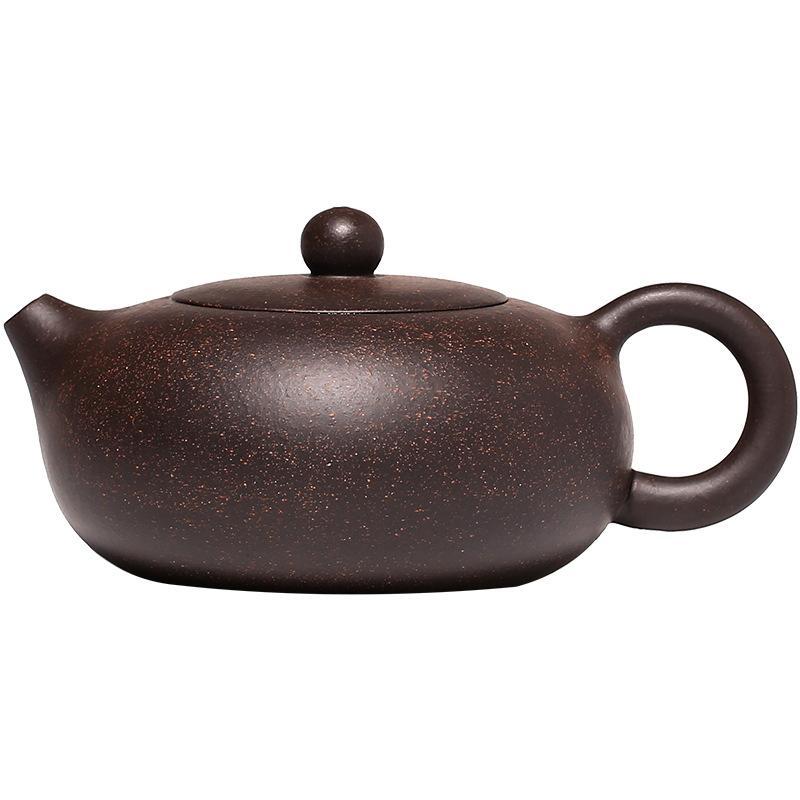 Handmade Yixing Teapot 200cc Purple Clay Zisha Pot Xishi Tea Pot Black Clay-Chinese Style Finds™