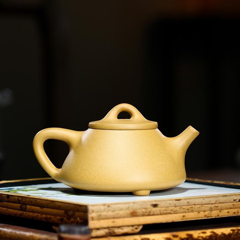 Handmade Yixing Teapot 230cc Purple Clay Zisha Pot Yellow Clay Shipiao Tea Pot-Chinese Style Finds™