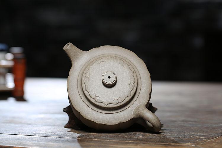 Handmade Yixing Teapot 240cc Purple Clay Zisha Pot Duan Clay Zhoupan Tea Pot-Chinese Style Finds™